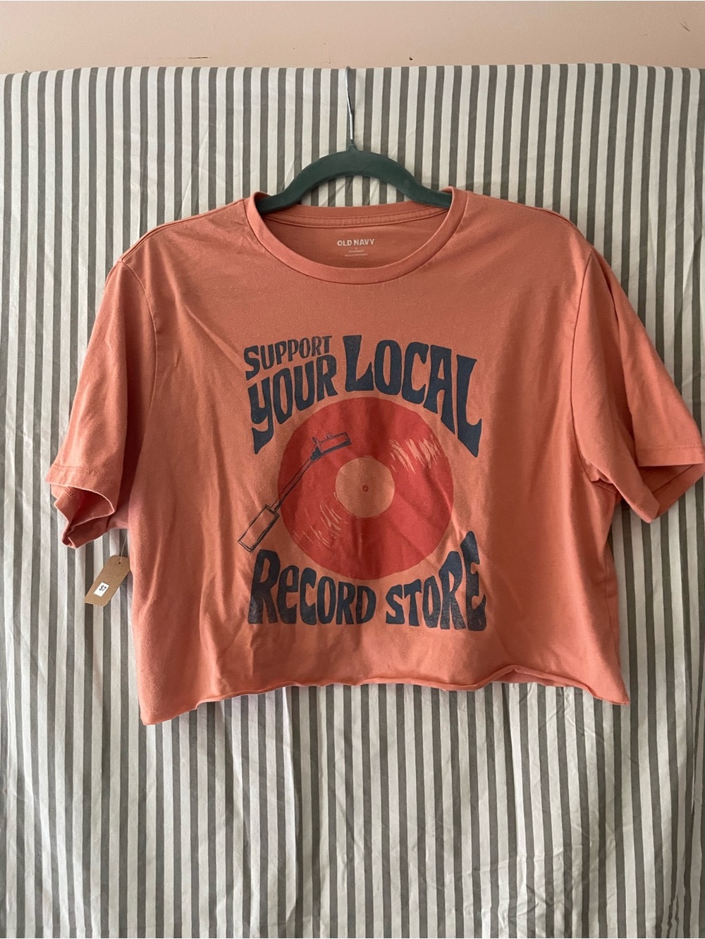 Support Your Local Record Store Crop Top - Picture 1 of 3